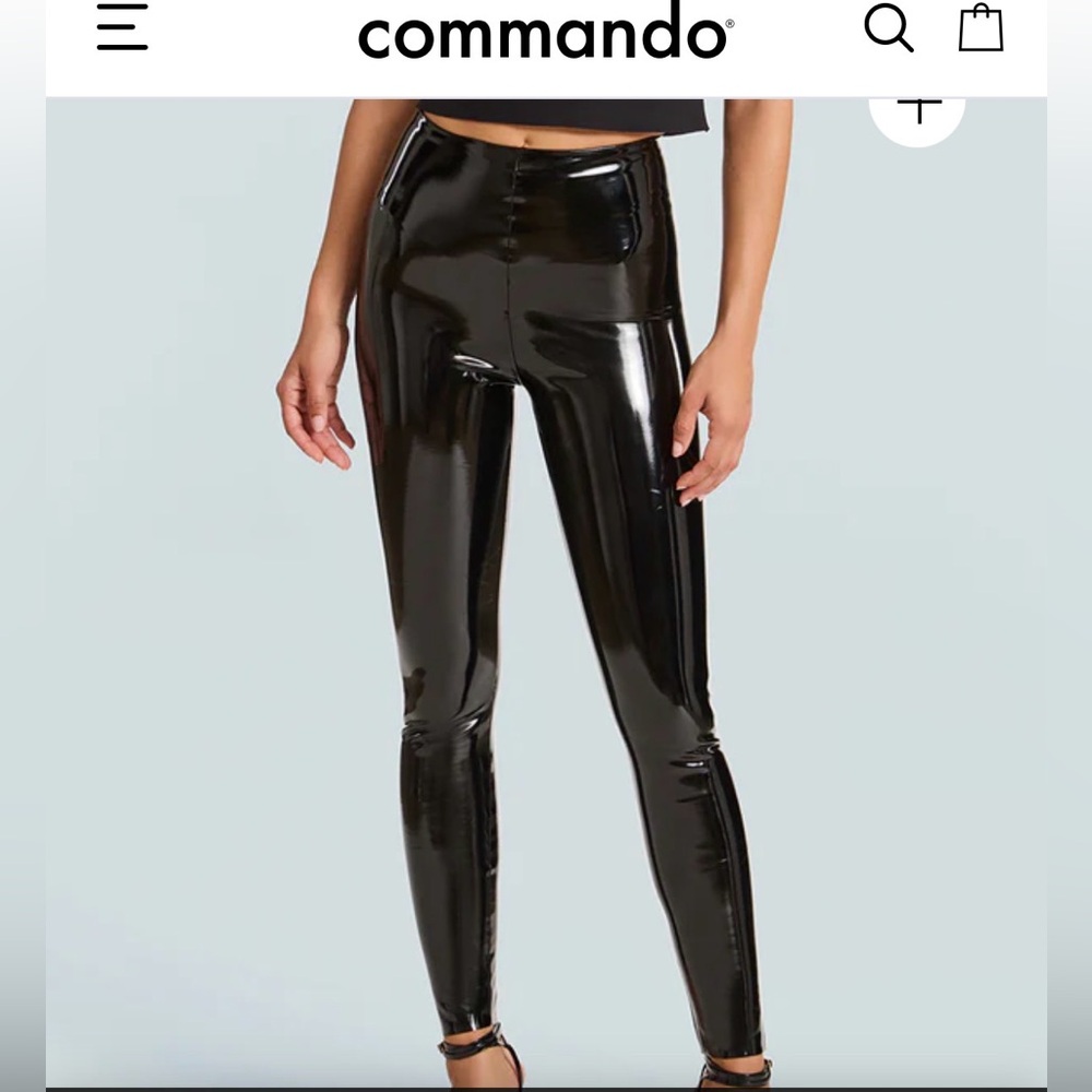 Commando Shiny Black Leggings
